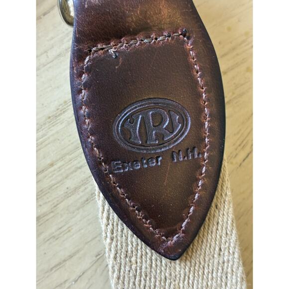 YRI Leather Canvas Belt KINLOCH Golf Blue Men's Size 36 / 90 Outdoor Preppy 90s - Picture 6 of 7